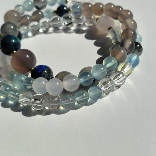 Brume Boréale – Collier & Bracelets modulables
