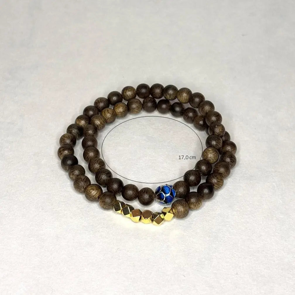 Bracelet en perles de bois naturel - L'Atelier Wen