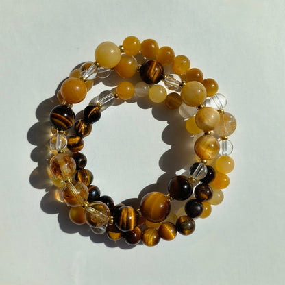 Solstice Doré – Collier & Bracelets modulables