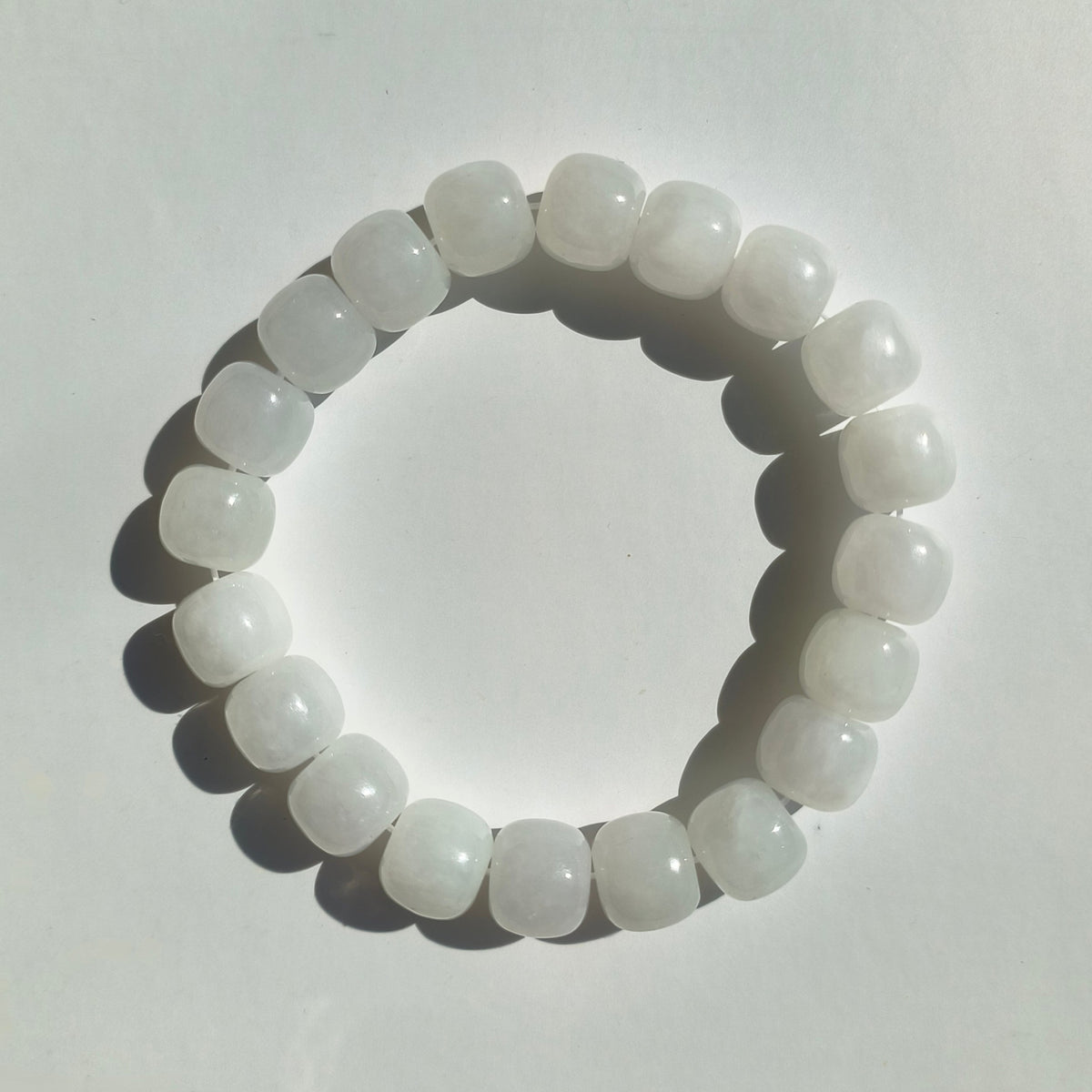 Bracelet Jade Blanc Nuage - L'Atelier Wen