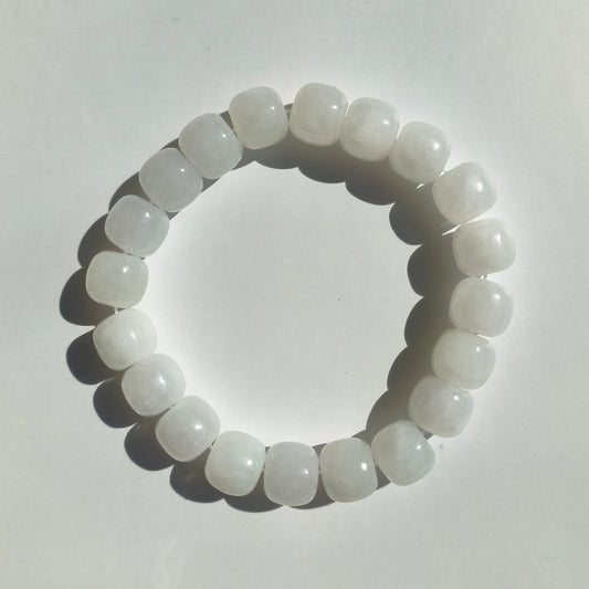 Bracelet Jade Blanc Nuage - L'Atelier Wen