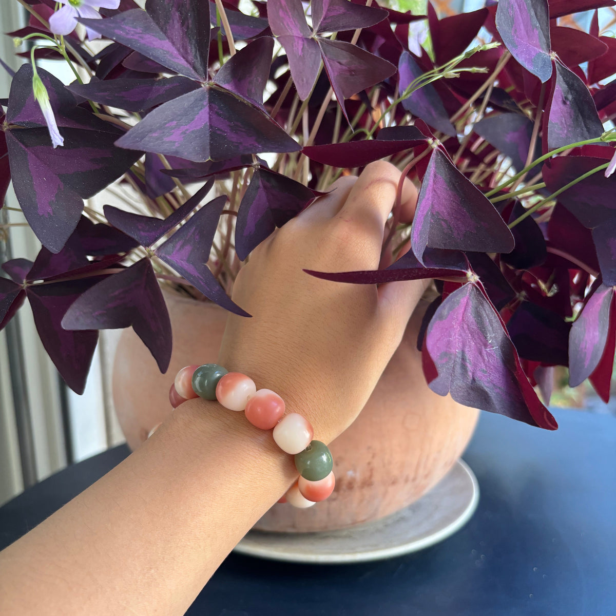 Bracelet racine de Bodhi - Bubble Gum