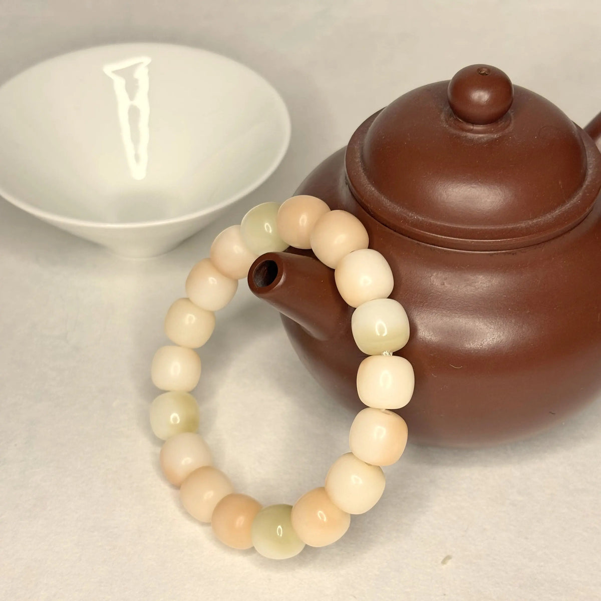 Bracelet racine de Bodhi - Crème Citron.