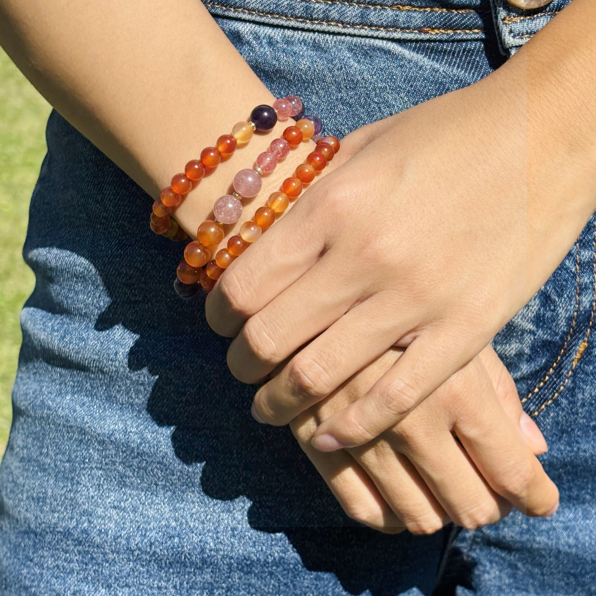 Aube Tangerine – Collier & Bracelets modulables