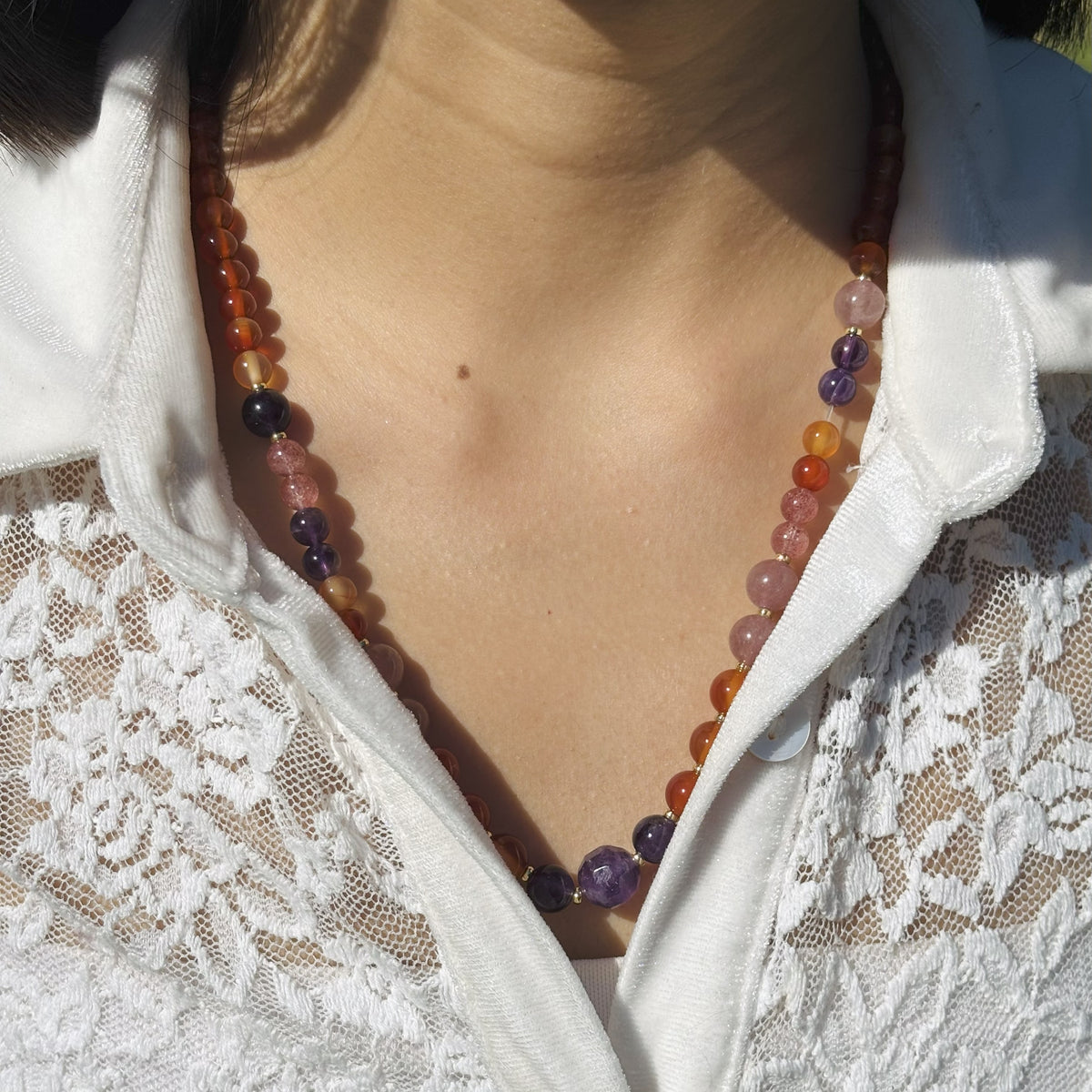 Aube Tangerine – Collier & Bracelets modulables